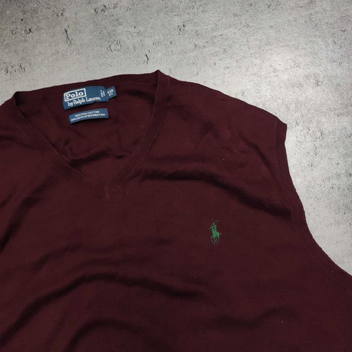 MĘSKA Elegancka Kamizelka Sweter PIMA Bawełna Polo Ralph Lauren Logo