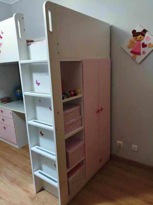 Beliche branco e rosa SMÅSTAD IKEA