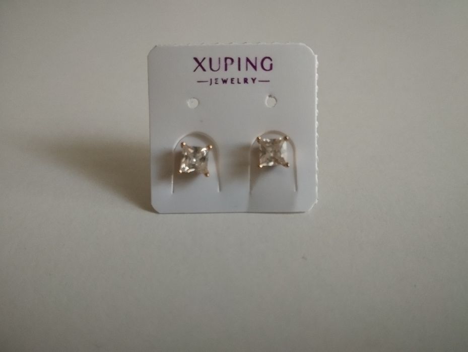 Сережки гвоздики мед золото