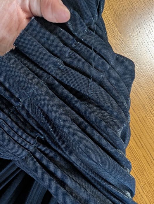 Piękna elegancka plisowana granatowa spódnica z koła, rozmiar S/M