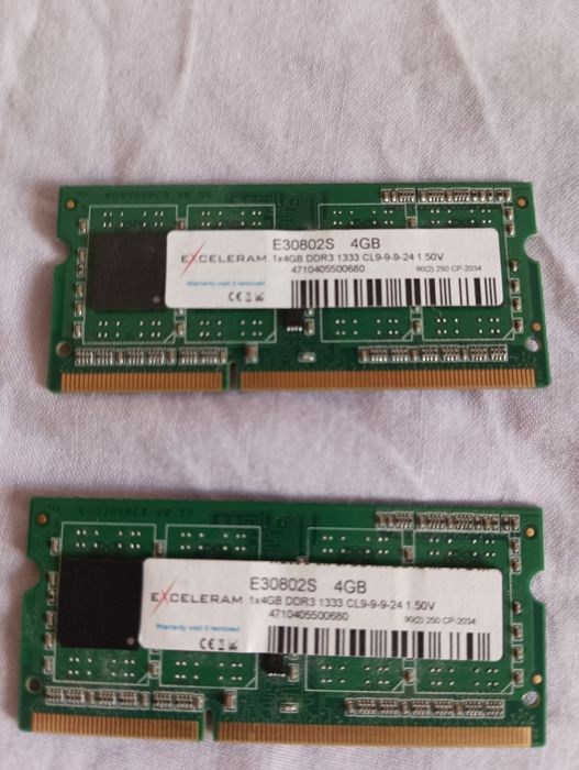 Пам'ять для ноутбука sodimm DDR3 2*4gb 1333mhz 10600s cl9 (E30802S)