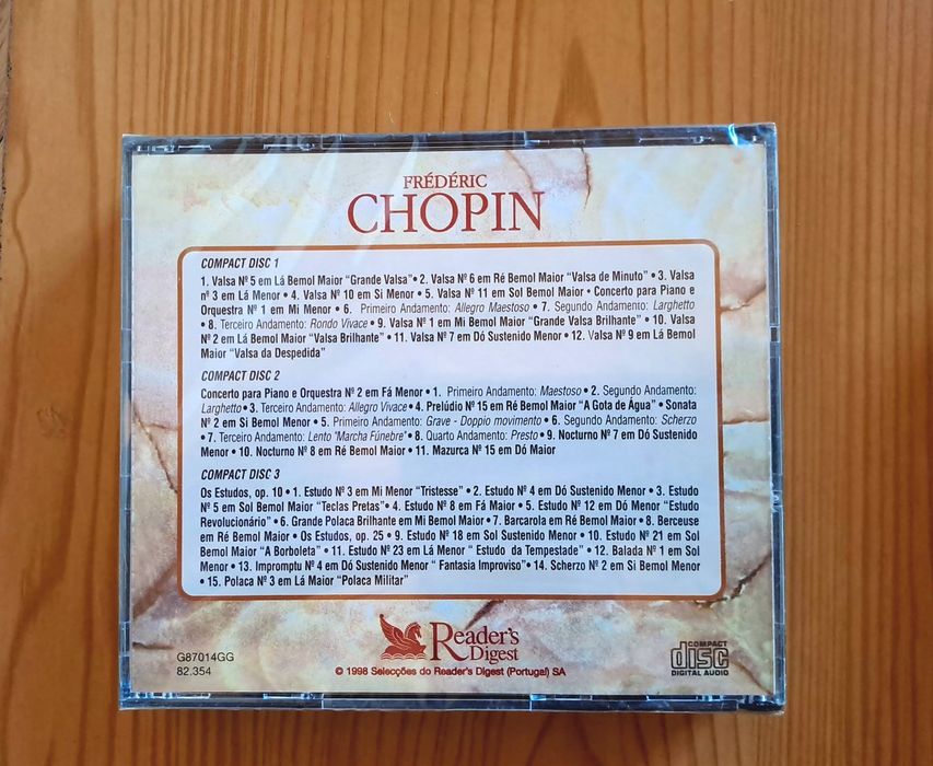 Coleção "Grandes Compositores" Reader’s Digest – Chopin, Mozart e Beethoven