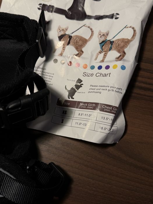 Arnes / Peitoral Gato (Tamanho S)