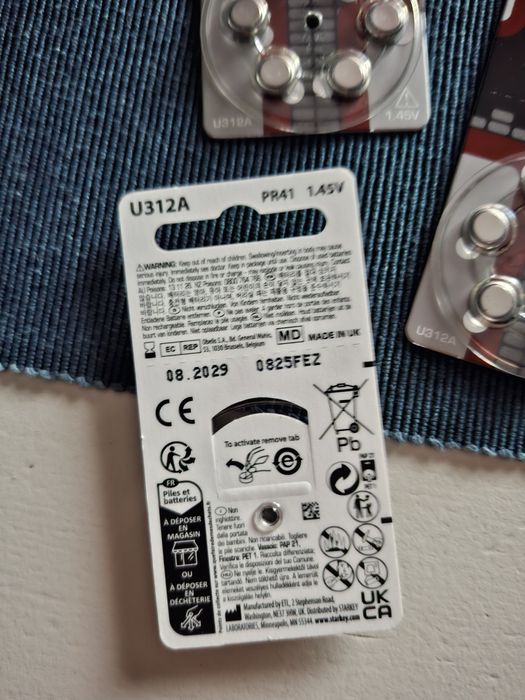 Baterie Ulitma 1.45 V do aparatów słuchowych.