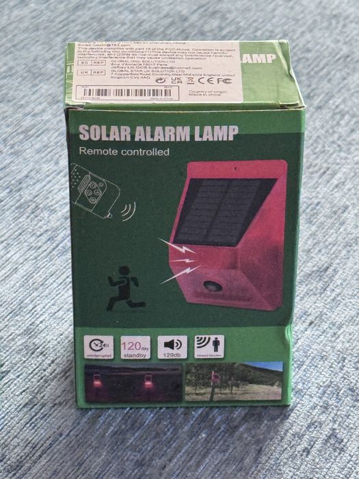 Conhunto dois alarmes a enegia solar com controlo remoto