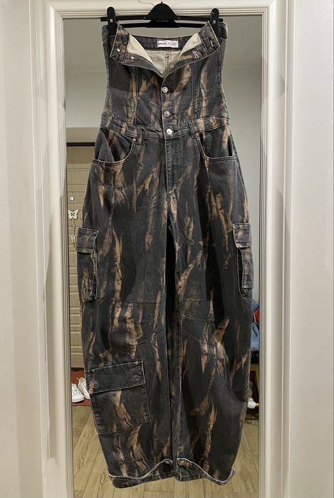 Комбінезон жіночий Bershka джинсовий baggy, bershka baloon