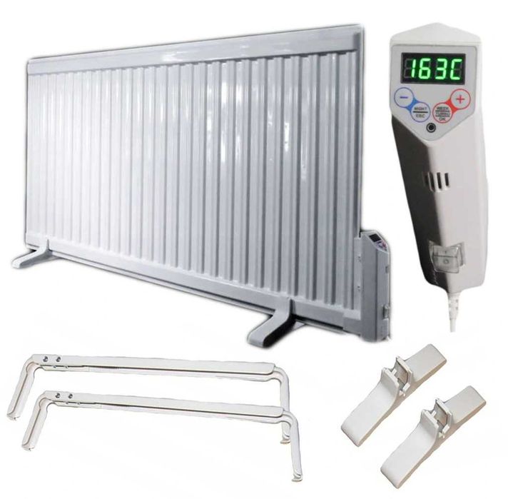 Масляный радиатор 1500W LCD белый масляний радіатор