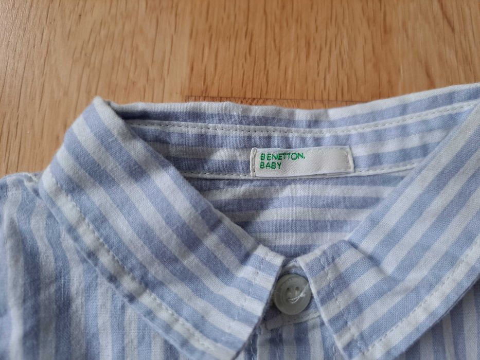 Camisa Benetton - 56cm - 1 a 3 meses - Nova!