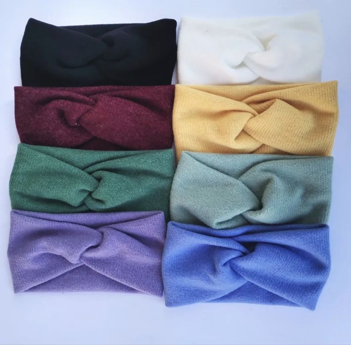 Повязка чалма ангора рубчик тепла теплая