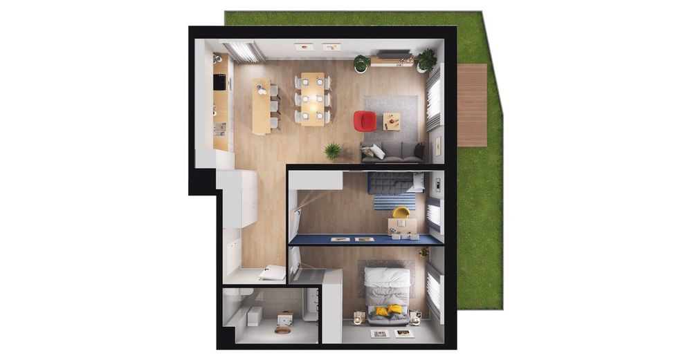 3-pokojowe mieszkanie 66 m² Bez Pośredników - Widok 3