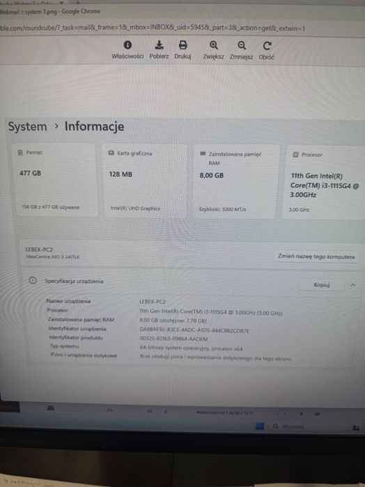 Komputer Lenovo all in one