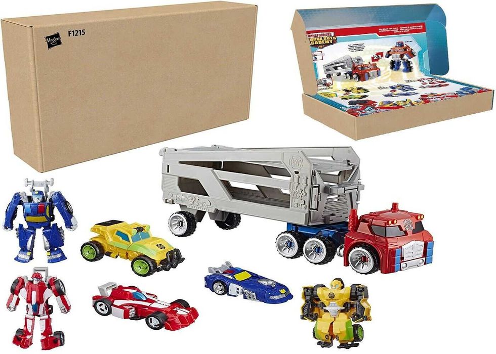 Набор Трансформеров 5 штук Оптимус, Бамблби, Чейз, Хитвейв Rescue Bots