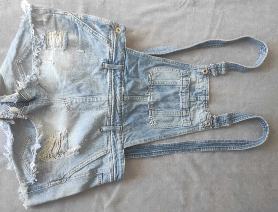 Rybaczki Ogrodniczki na lato krótkie Mohito Premium Jeans 40