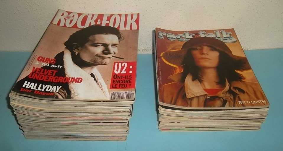 ROCK & FOLK - Lote com 56 Revistas dos anos 70/80/90.