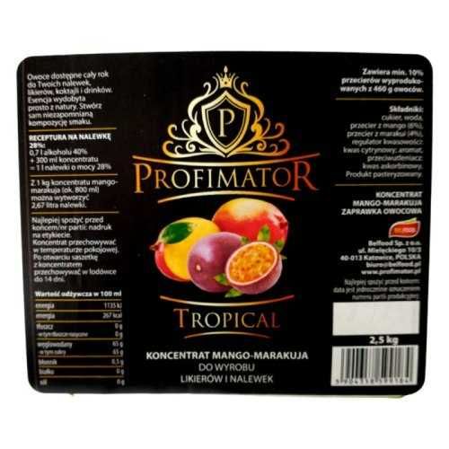 Zaprawka Koncentrat owocowy PROFIMATOR Mango-marakuja 6 kg mangówka