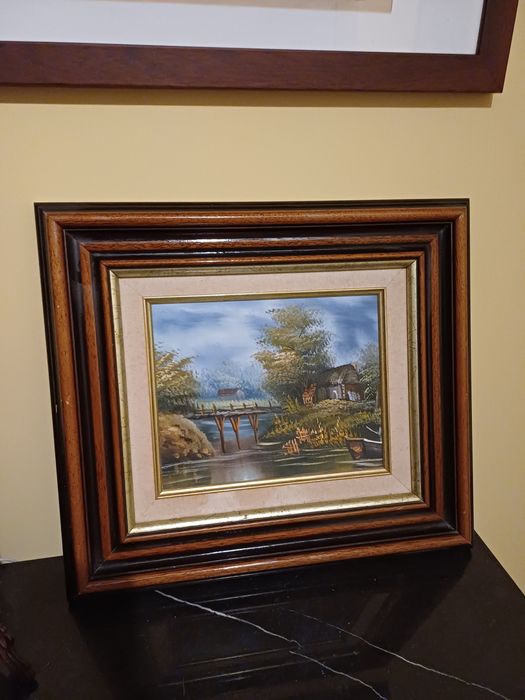 Quadro de paisagem, em bom estado.stado