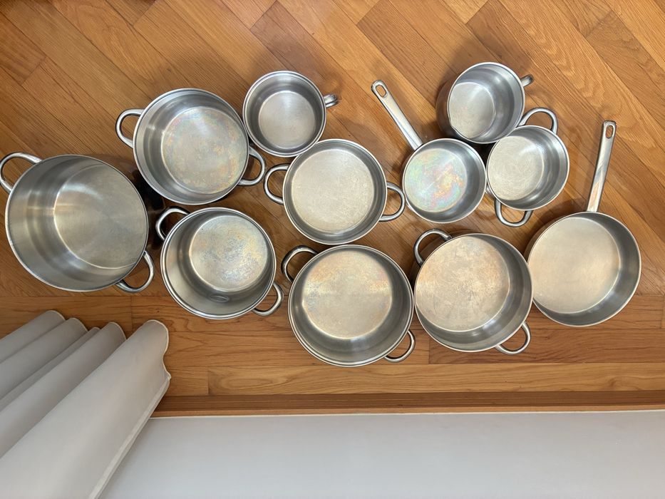 Conjunto de 11 panelas de inox