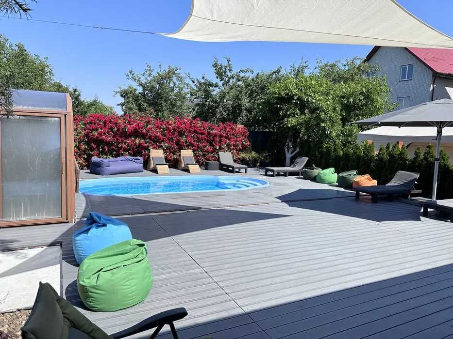 45 Подобово котедж з сауною бассейном Славутич Осокорки оз Мартишев