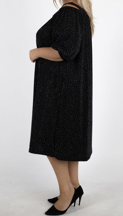 Womanary cudna błyszcząca hiszpanka cyrkonie blink brokat xxxl 50 52