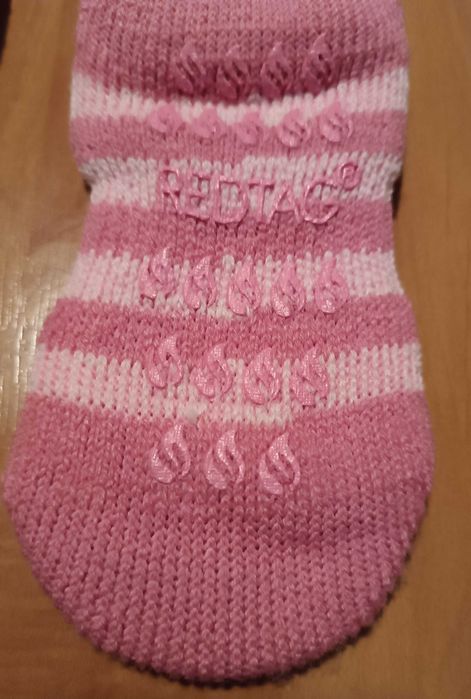 Śliczne nowe ocieplane skarpety REDTAC z antyposlizgiem 18 cm