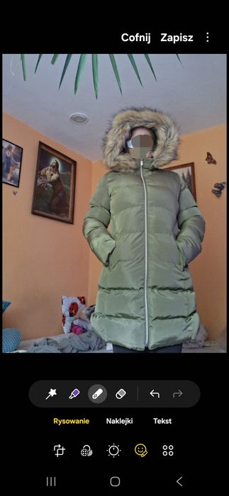 Kurteczka plaszczyk damska w kolorze khaki