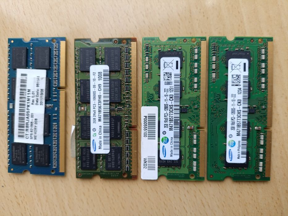 Оперативна пам'ять для ноутбука DDR1, DDR2,DDR3 по 512 Мб, 1ГБ і 2 ГБ