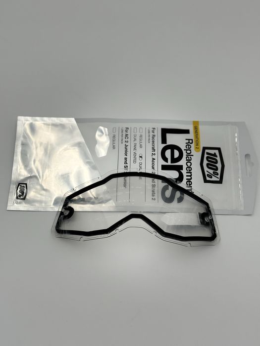 Подвійна лінза на мото окуляри 100%