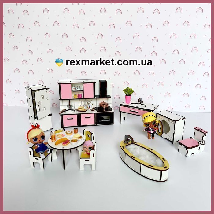 Меблі для ляльок Лол в ляльковий будиночок Спальня мебель для кукол