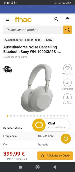 Auscultadores Sony wh-1000xm6