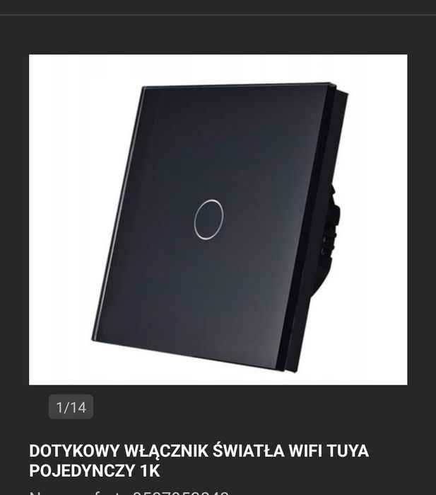 Dotykowy włącznik wifi