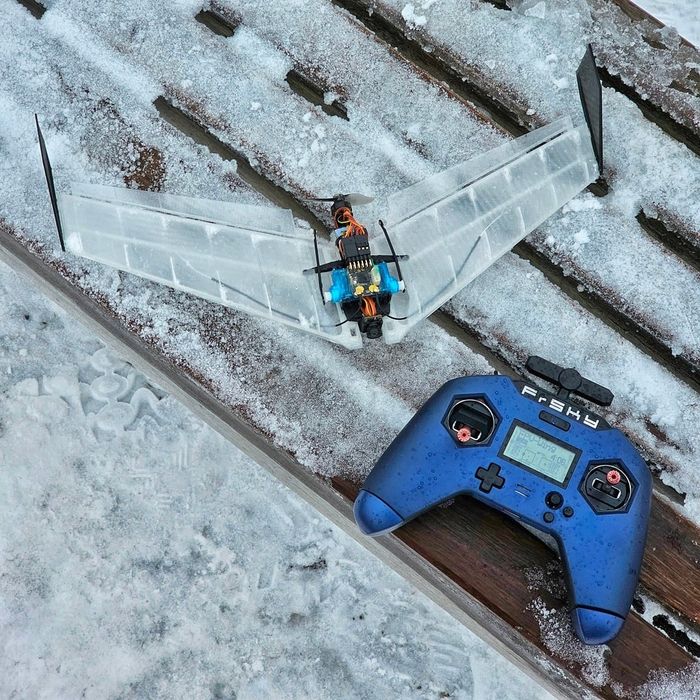 Надрукована 3D модель FPV літака Wing Racer (rev.2) (без електроніки)