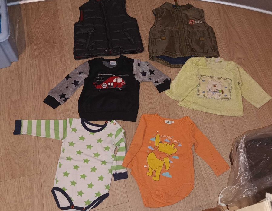 Kamizelka body bluza chłopięce rozmiar 86 bdb.