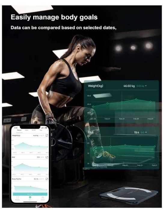 Inteligentna waga cyfrowa Healthkeep