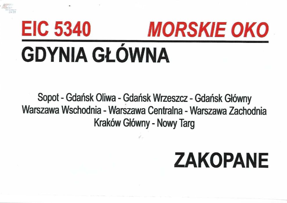 Tablica relacyjna - EIC Morskie Oko