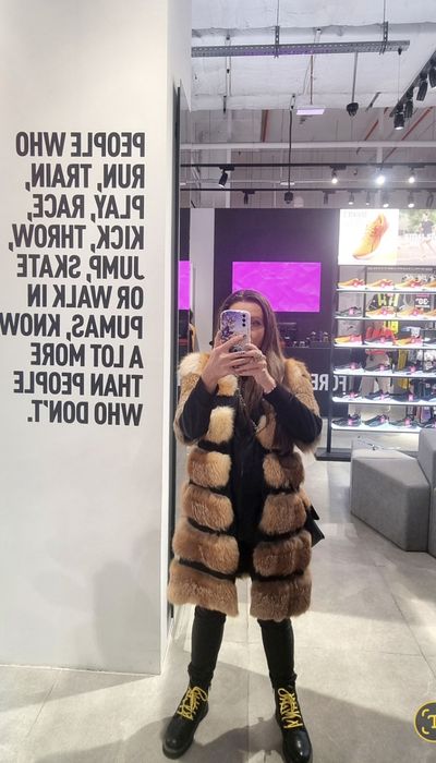 Натуральна безрукавка з хутра лисиці+ замш!