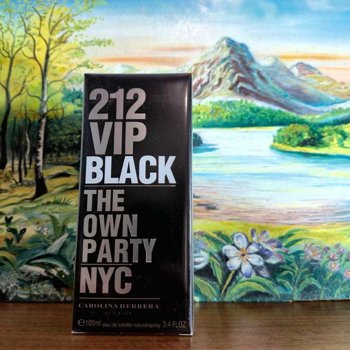 БЕЗ ПЕРЕДПЛАТИ! Чоловіча туалетна вода Carolina Herrera 212 VIP Black 100 мл Оригінал Духи Кароліна Еррера Блек