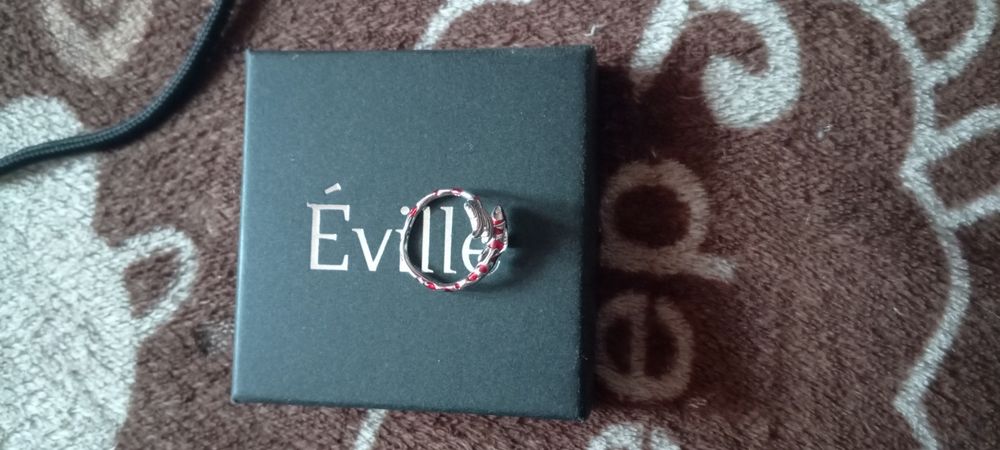 Комплект срібні сережки та каблучка Carpe Coi, червоні карпи