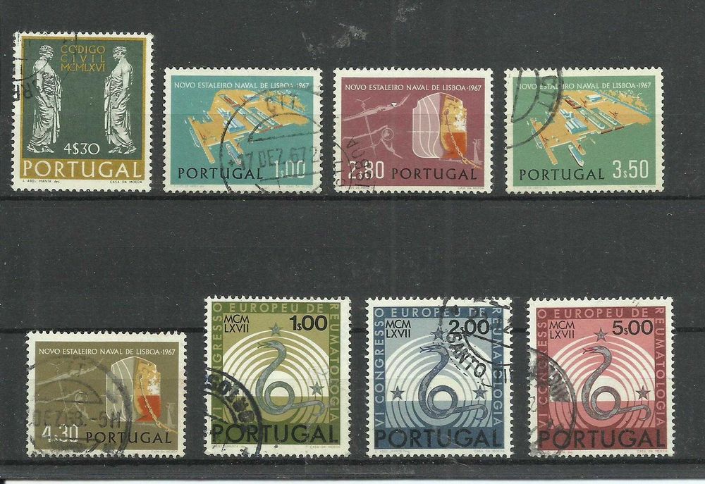 Selos portugueses – Ano completo de 1967, 23 selos usados