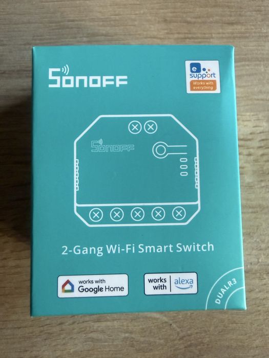 SONOFF Dual R3 Wi-Fi – Wgrana SUPLA (2-kanałowy, sterowanie roletami / światłem / pomiar mocy)