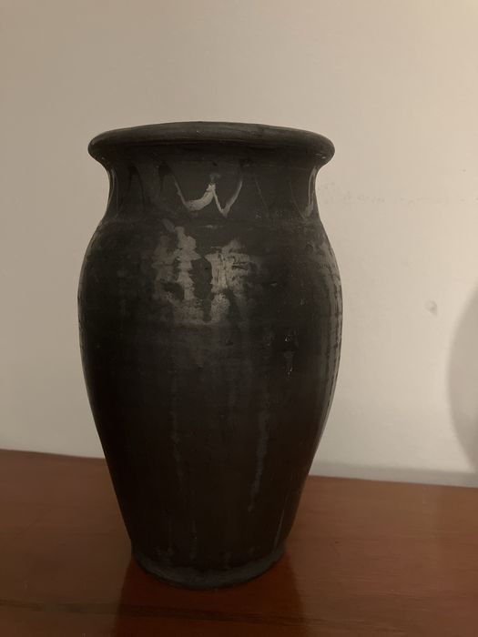 Wazon siwak ceramika Białystok  PRL 17 cm retro vintage nieszkliwiona