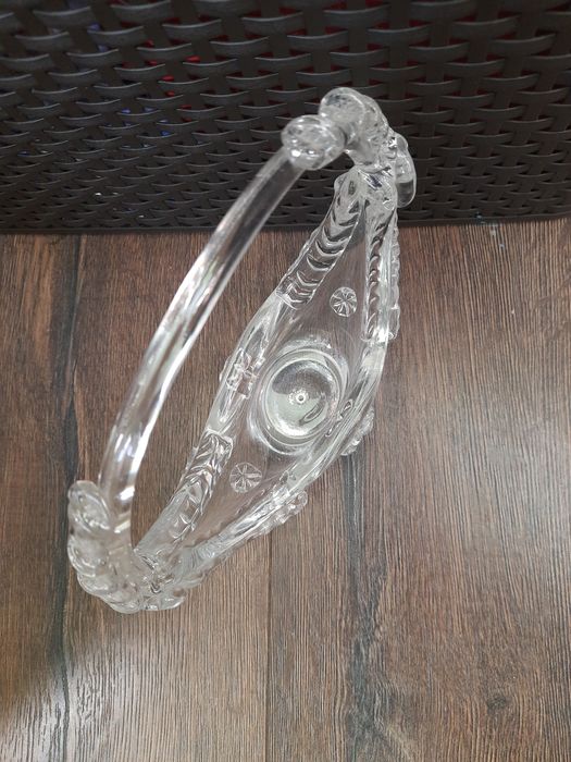 Ваза корзинка конфетница фруктовница стеклянная