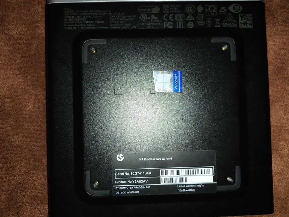 HP ProDesk 600 G3 Mini USFF/Intel i3-6100T/8GB DDR4/256GB SSD /HD 530: ...