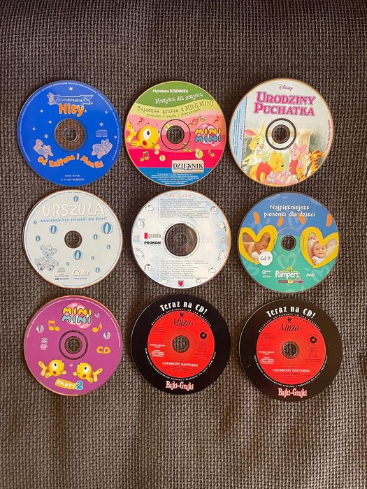 Płyty CD piosenki dla dzieci Mini Mini Puchatek Bajki Grajki