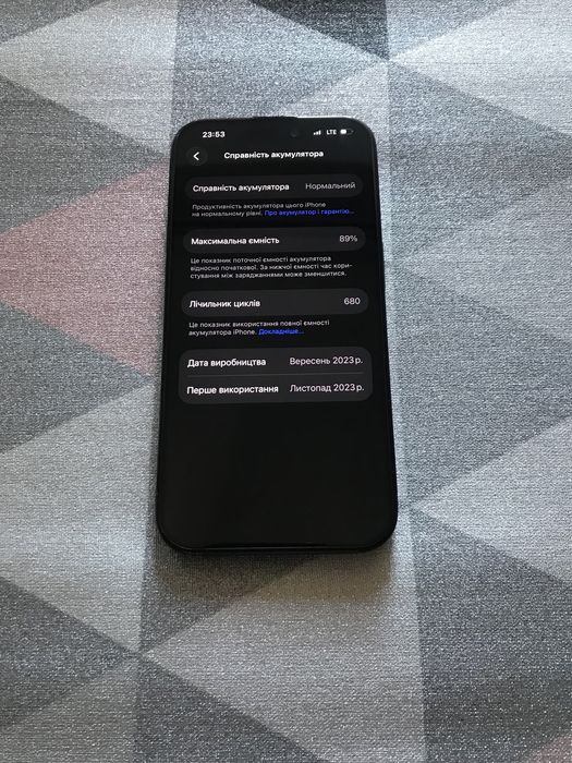 iPhone 15 Pro 256 Gb Blue Titanium