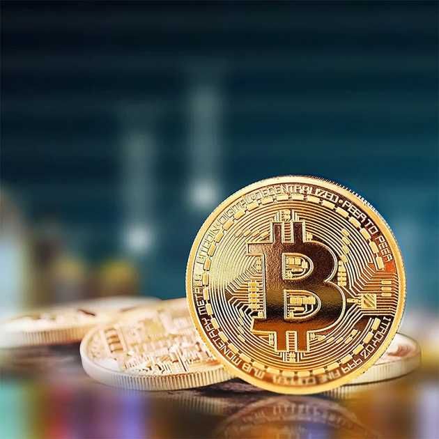 Сувенірна монета Біткоїн(Bitcoin) BTC, на подарунок в капсулі