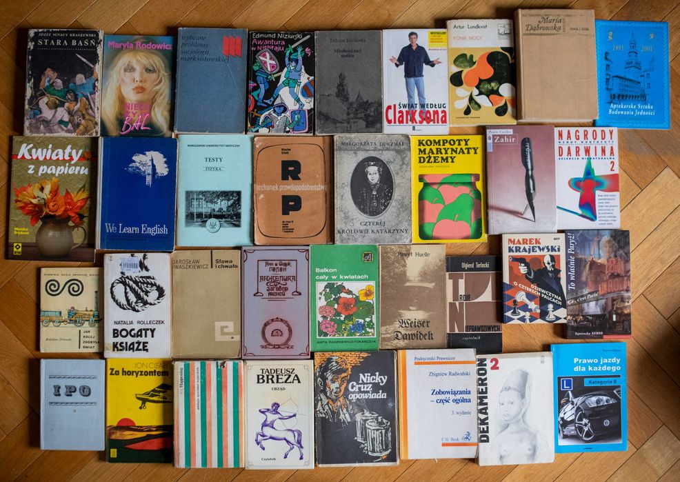 Zestaw 34 książek Clarkson Krajewski Coelho Boccaccio Literatura