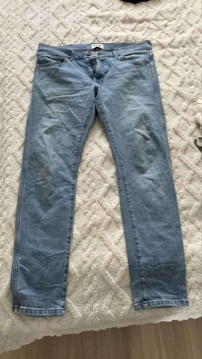 Wrangler Bryson Skinny 34/32 męskie jeansy jasny niebieski