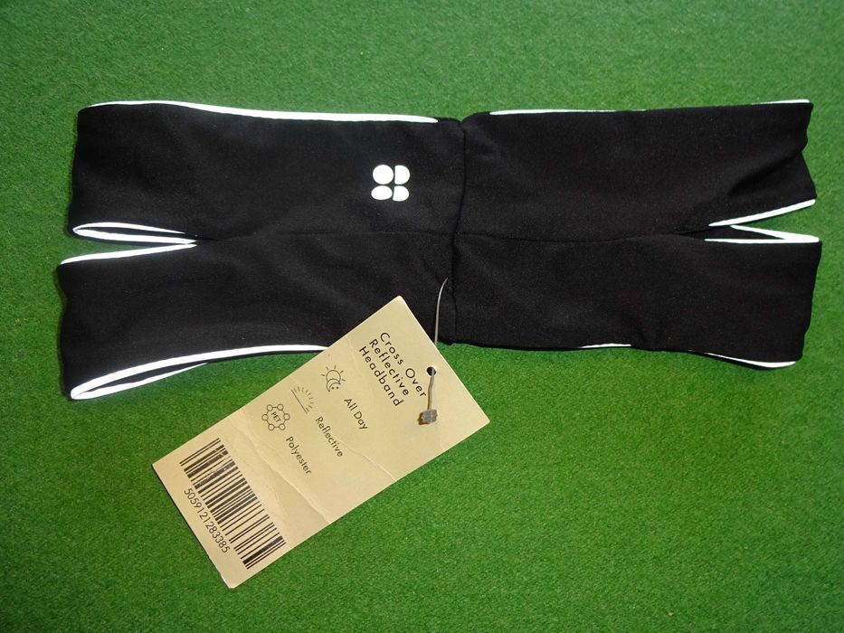 SWEATY BETTY London sportowa opaska Cross Over Reflective Headband