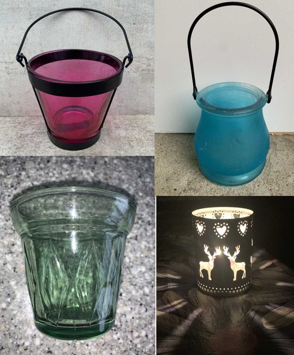 Подсвечники стекло ведерко