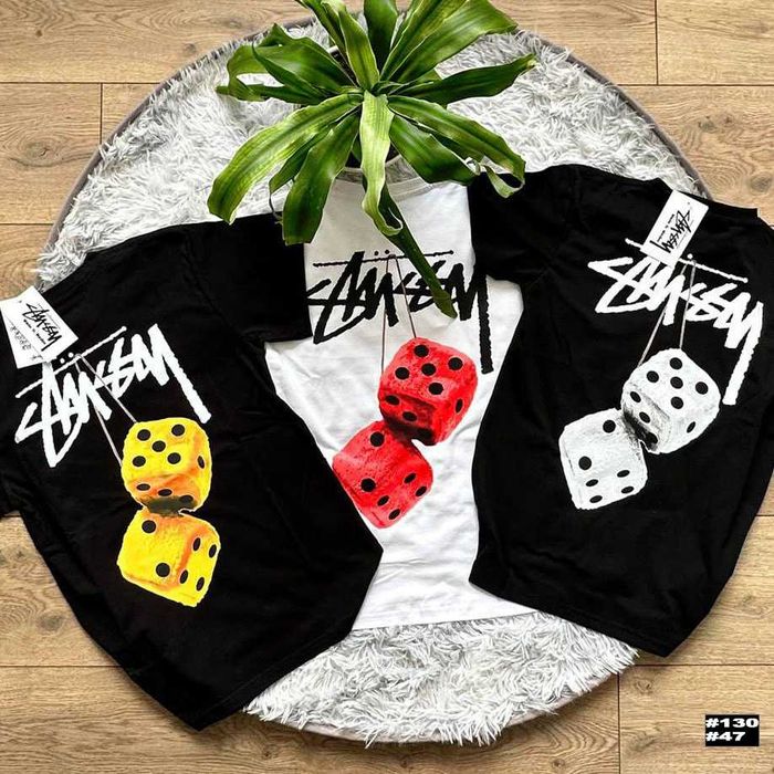 Спортивна Футболка Stussy Hippo // Большой Принт Майка Стусси Бегемот // Черная - Белая